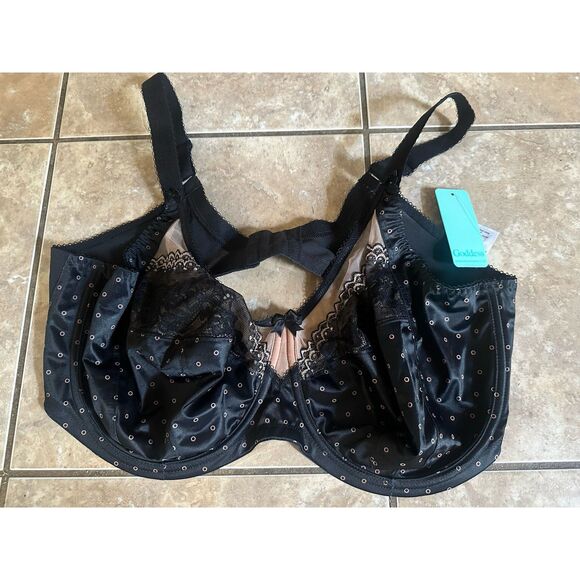 NWT Goddess 44H Bridget Black Bra Unlined Wired - Picture 1 of 4